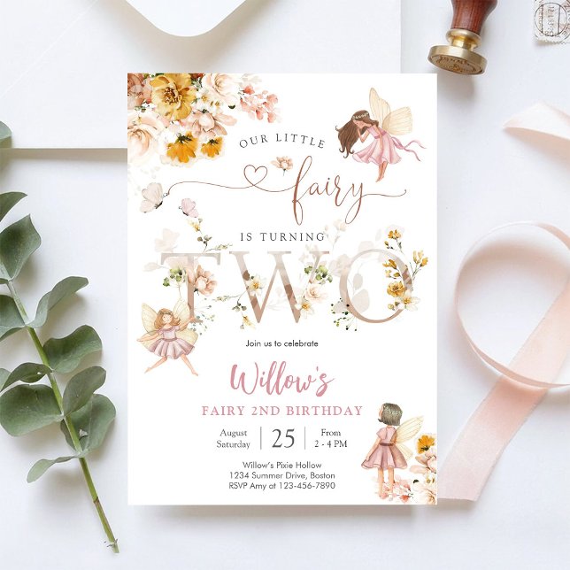Fairy 2nd Birthday Party Invitation (Creator Uploaded)