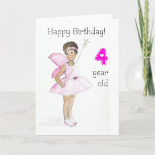 Fairy 4th Birthday Card