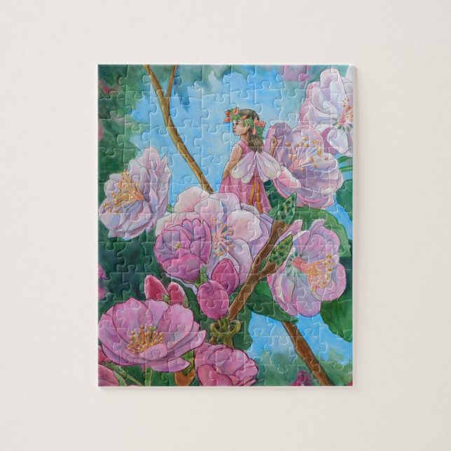 Fairy Amongst the Cherry Blossoms Jigsaw Puzzle (Vertical)
