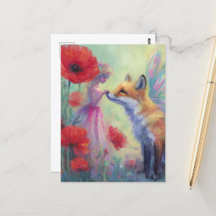 Fairy and a Fox Postcard