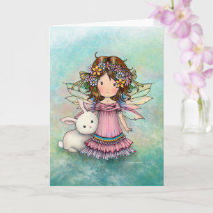 Fairy and Bunny Spring Card by Molly Harrison