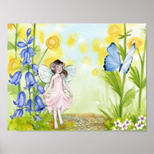 Fairy And Butterfly Poster