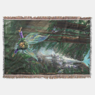 Fairy and Castles Fantasy Art Throw Blanket
