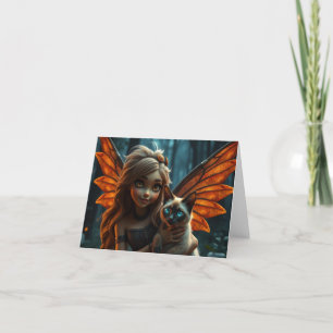 Fairy and Cat Card