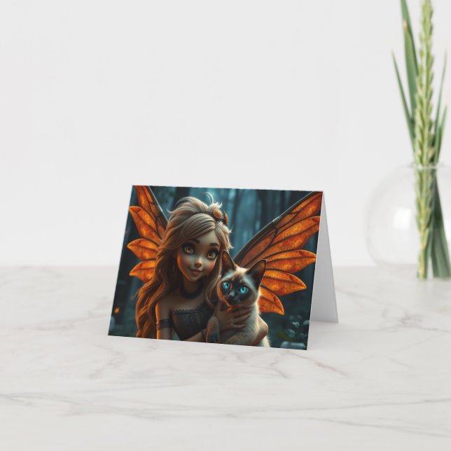 Fairy and Cat Card (Front)