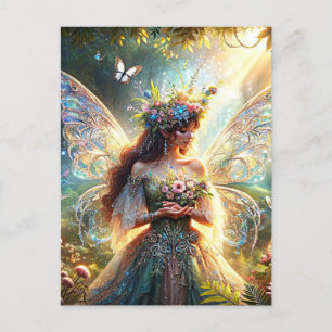  Fairy and Cat  Postcard