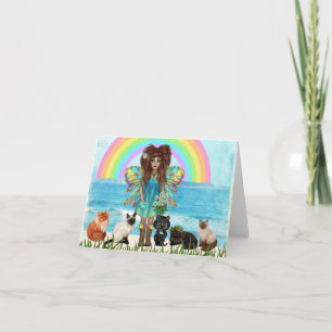 Fairy and Cats All Occasion Greeting Card