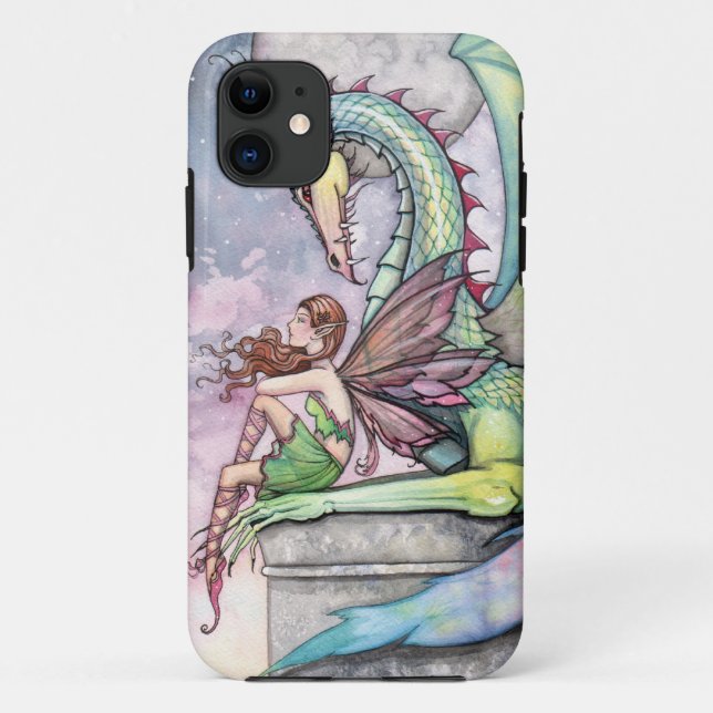 Fairy and Dragon Gothic Fantasy Art Case-Mate iPhone Case (Back)
