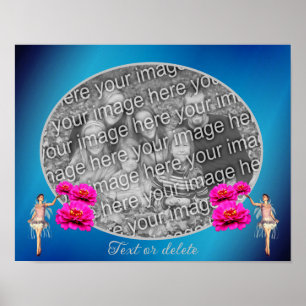Fairy And Flowers Frame Create Your Own Photo  Poster