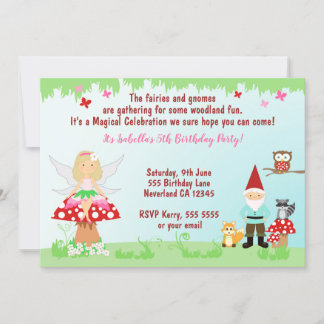 Fairy and Gnome Woodland Party | INVITATION