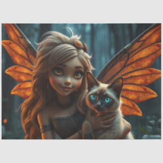 Fairy and her Cat Tissue Paper
