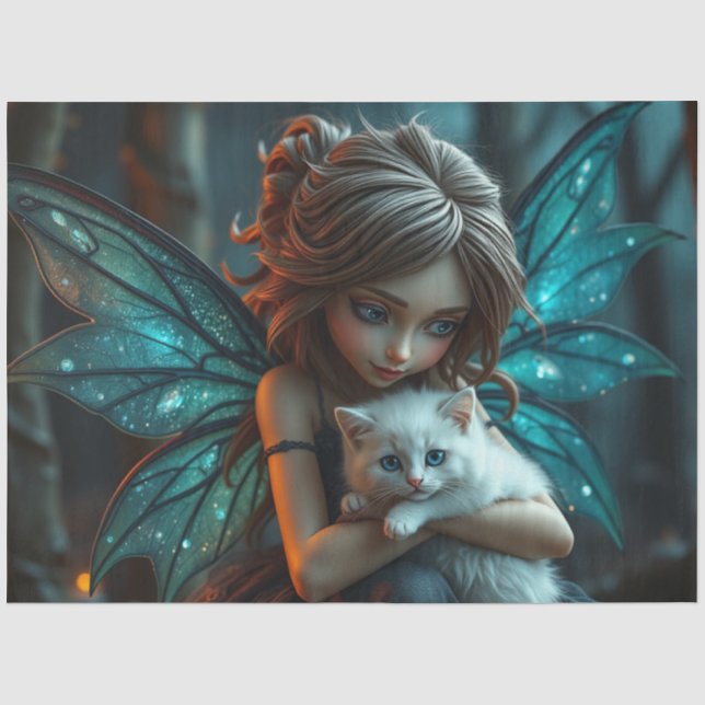 Fairy and her Cat  Tissue Paper (Front)