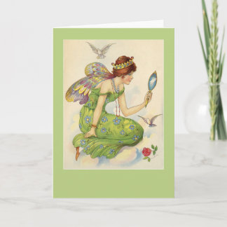 Fairy and Her Looking Glass Card