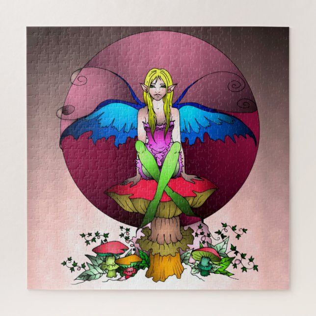Fairy and Mushrooms Jigsaw Puzzle (Vertical)