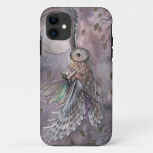 Fairy and Owl Fantasy Art iPhone Case