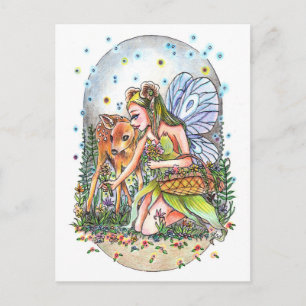 Fairy and the Fawn Postcard