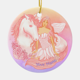 Fairy and Unicorn Ornament