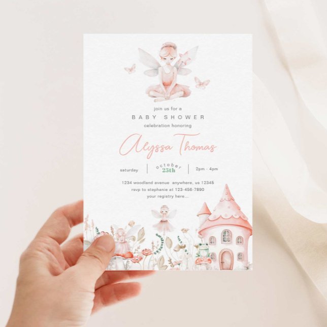 Fairy and Wildflowers Baby Shower Invitation (Creator Uploaded)