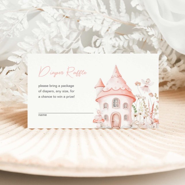 Fairy and Wildflowers Diaper Raffle Enclosure Card (Creator Uploaded)