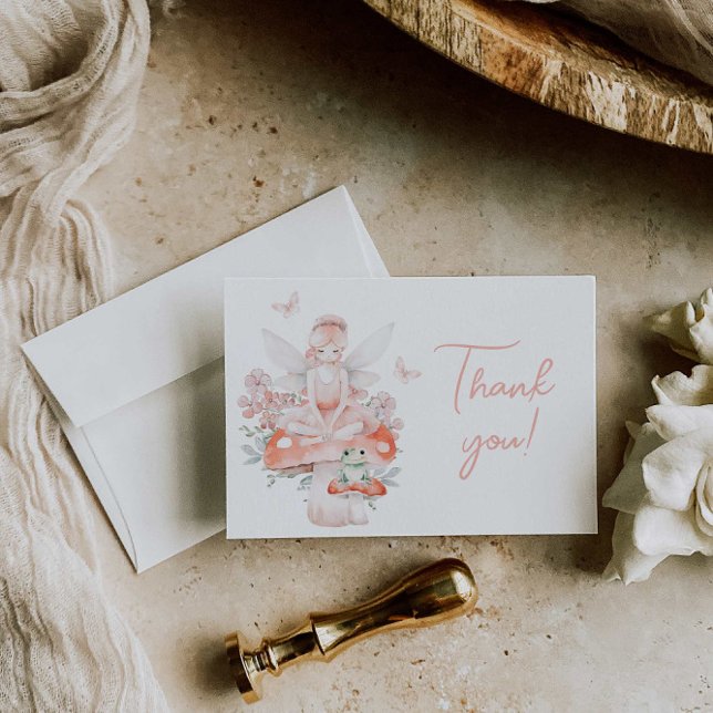 Fairy and Wildflowers Thank You Card (Creator Uploaded)