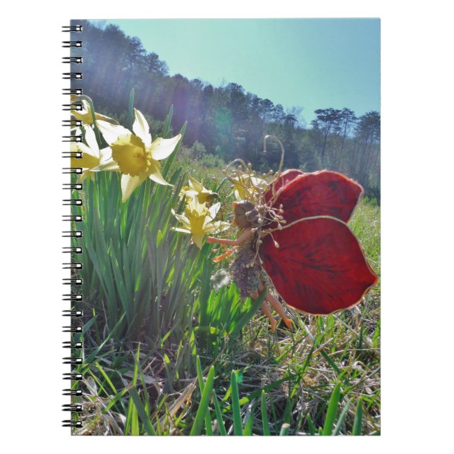 Fairy and yellow flowers notebook (Front)