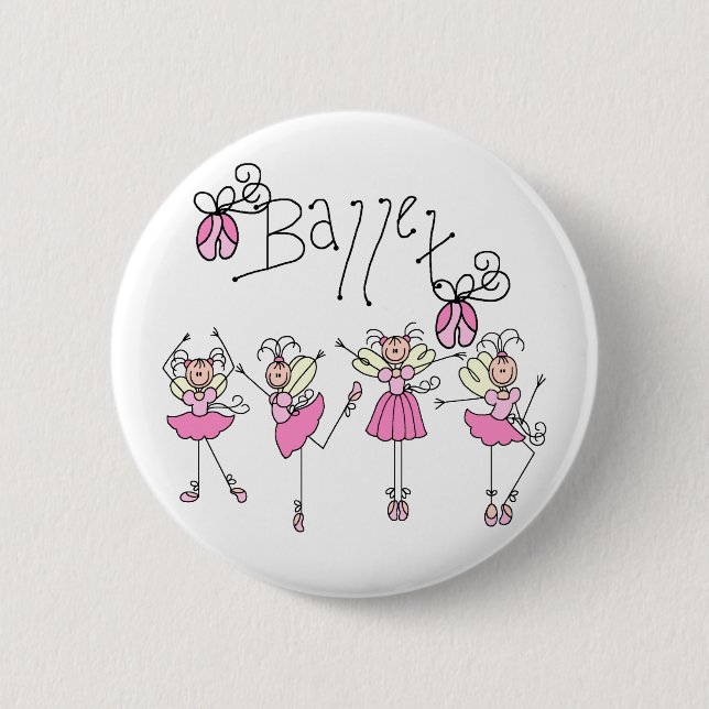 Fairy Angel Ballet 6 Cm Round Badge (Front)