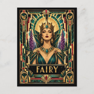 Fairy, Art Deco Mythical Postcard
