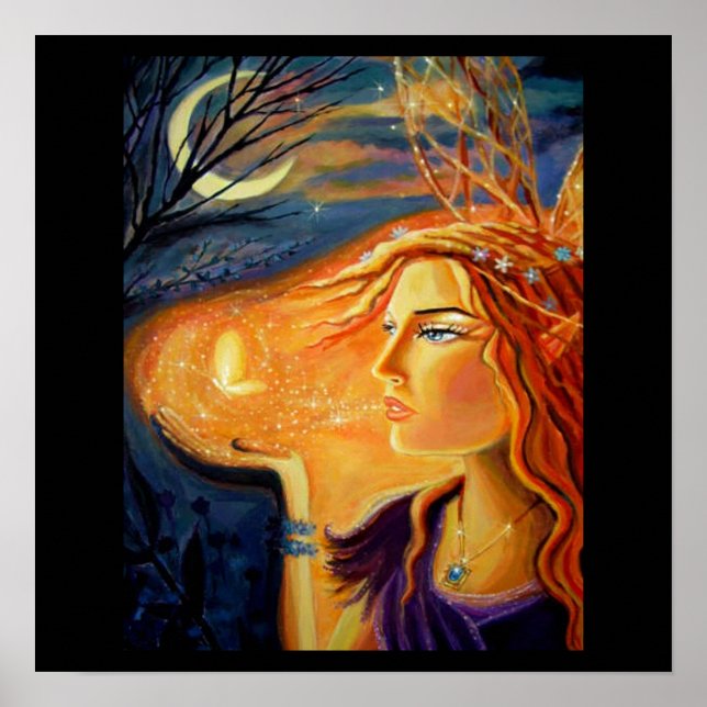 Fairy Art Print - Spirit Of The Forest (Front)