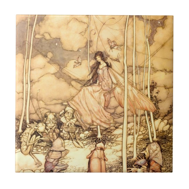 Fairy Arthur Rackham Ceramic Tile (Front)