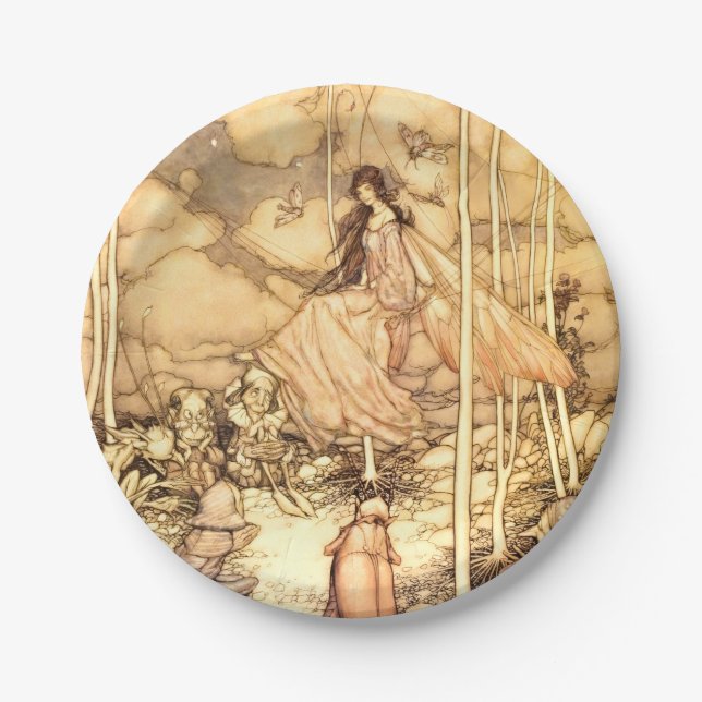 Fairy Arthur Rackham Paper Plate (Front)