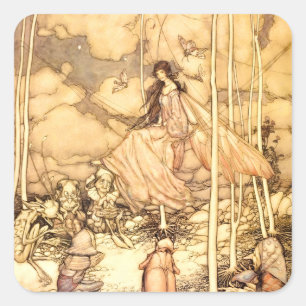 Fairy Arthur Rackham Square Sticker