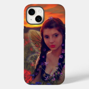 Fairy at Sunset in a field of poppies Fantasy Art Case-Mate iPhone 14 Case
