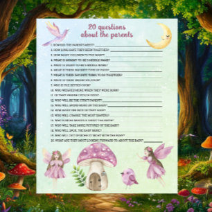 Fairy baby shower - 20 questions about parent