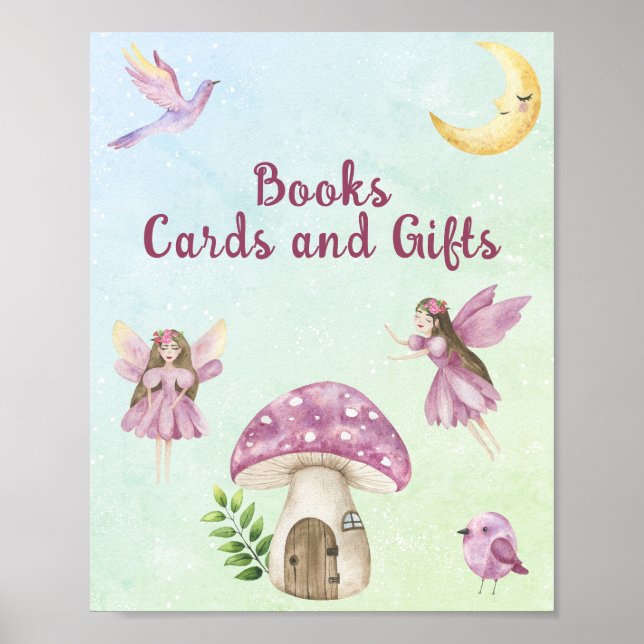 Fairy baby shower Books, Cards and Gifts Poster (Front)