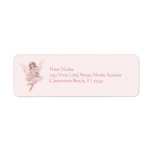 Fairy Baby "Shower by Mail" Pink Return Address