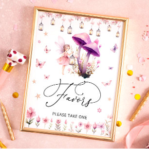 Fairy Baby Shower Favours Please Take One Poster