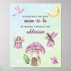 Fairy baby shower Help the Busy Mummy Poster