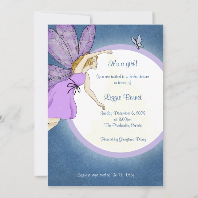 Fairy Baby Shower invitation (Front)