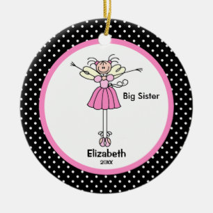 Fairy Ballerina Big Sister Christmas Ornament