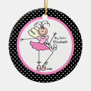 Fairy Ballerina Big Sister Christmas Ornament