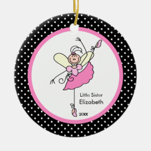 Fairy Ballerina Little Sister Christmas Ornament