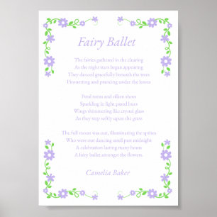 Fairy Ballet Poem Print