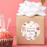 Fairy Birthday 1st Fairy Thank You Sticker Favour