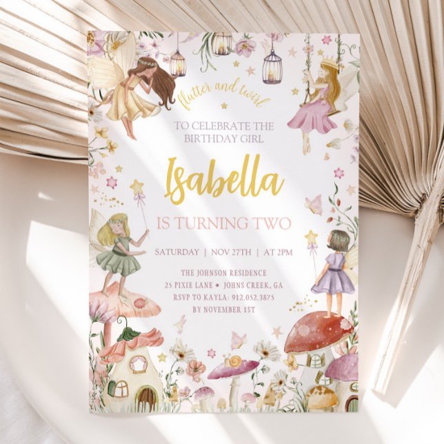 FAIRY Birthday Invitatation Fairy Garden Birthday Invitation (Creator Uploaded)