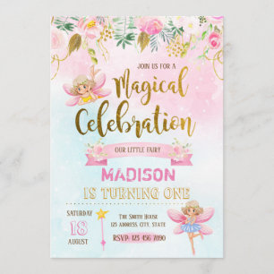 Fairy birthday invitation