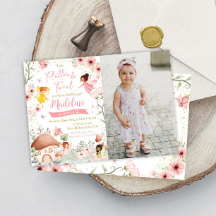 Fairy Birthday Invitation Girl Magical Garden