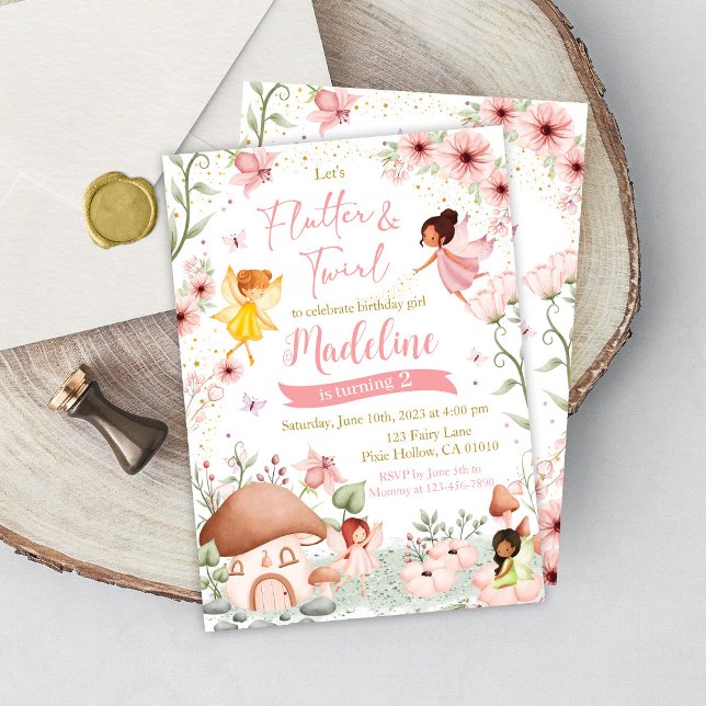 Fairy Birthday Invitation Girl Magical Garden (Creator Uploaded)