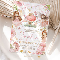 Fairy Birthday Invitation Party Magical Unicorn