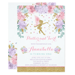 Fairy Birthday Invitation Whimsical Magical Party