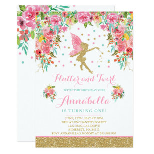 Fairy Birthday Invitation Whimsical Magical Party